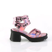 BRATTY-07 Pink Hologram Patent Demonia US Size (Women's): 6