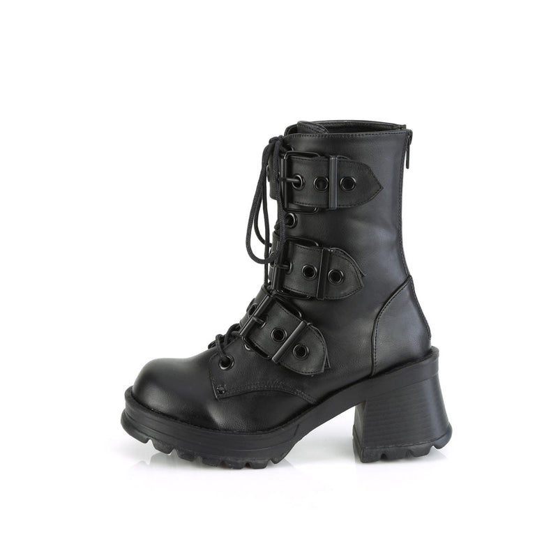 BRATTY-118 Black Vegan Leather Demonia US Size (Women's): 6