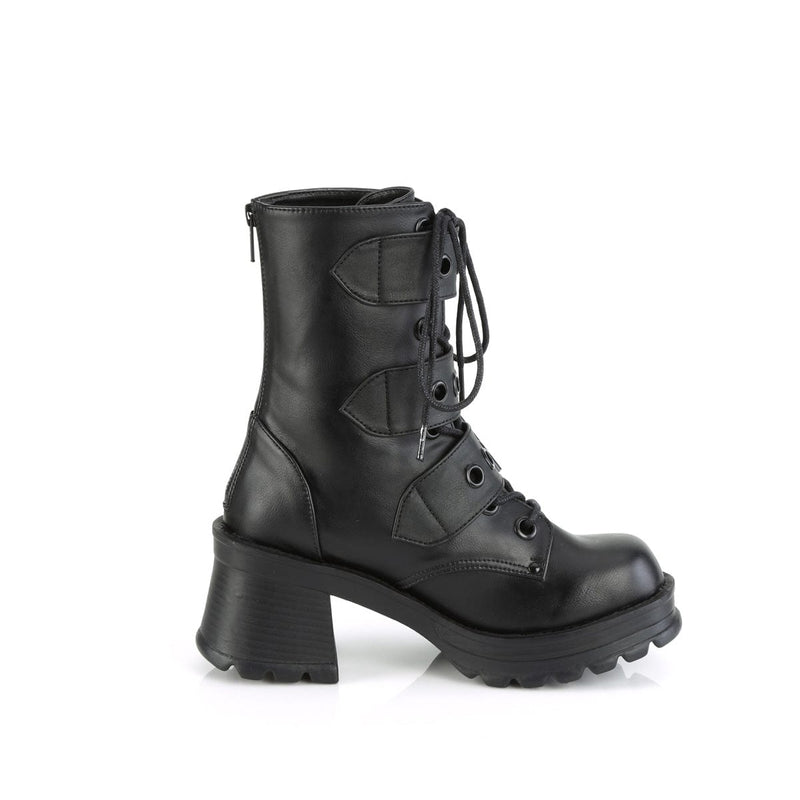 BRATTY-118 Black Vegan Leather Demonia US Size (Women's): 6