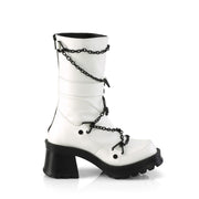BRATTY-120 White Vegan Leather Demonia US Size (Women's): 6