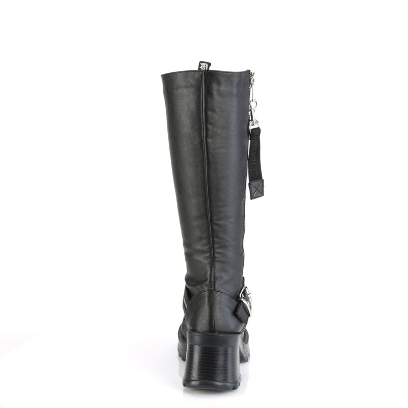 BRATTY-206 Black Vegan Leather Demonia US Size (Women's): 6