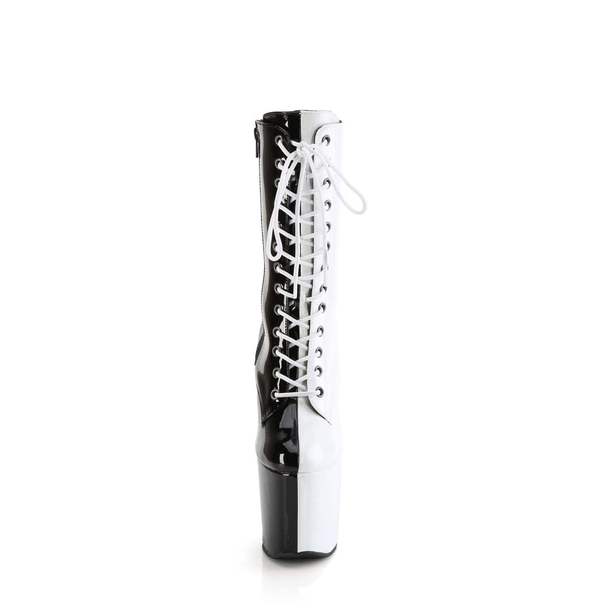 CRAZE-1040TT Black-White Patent/Black-White Pleaser US Size (Women's): 6