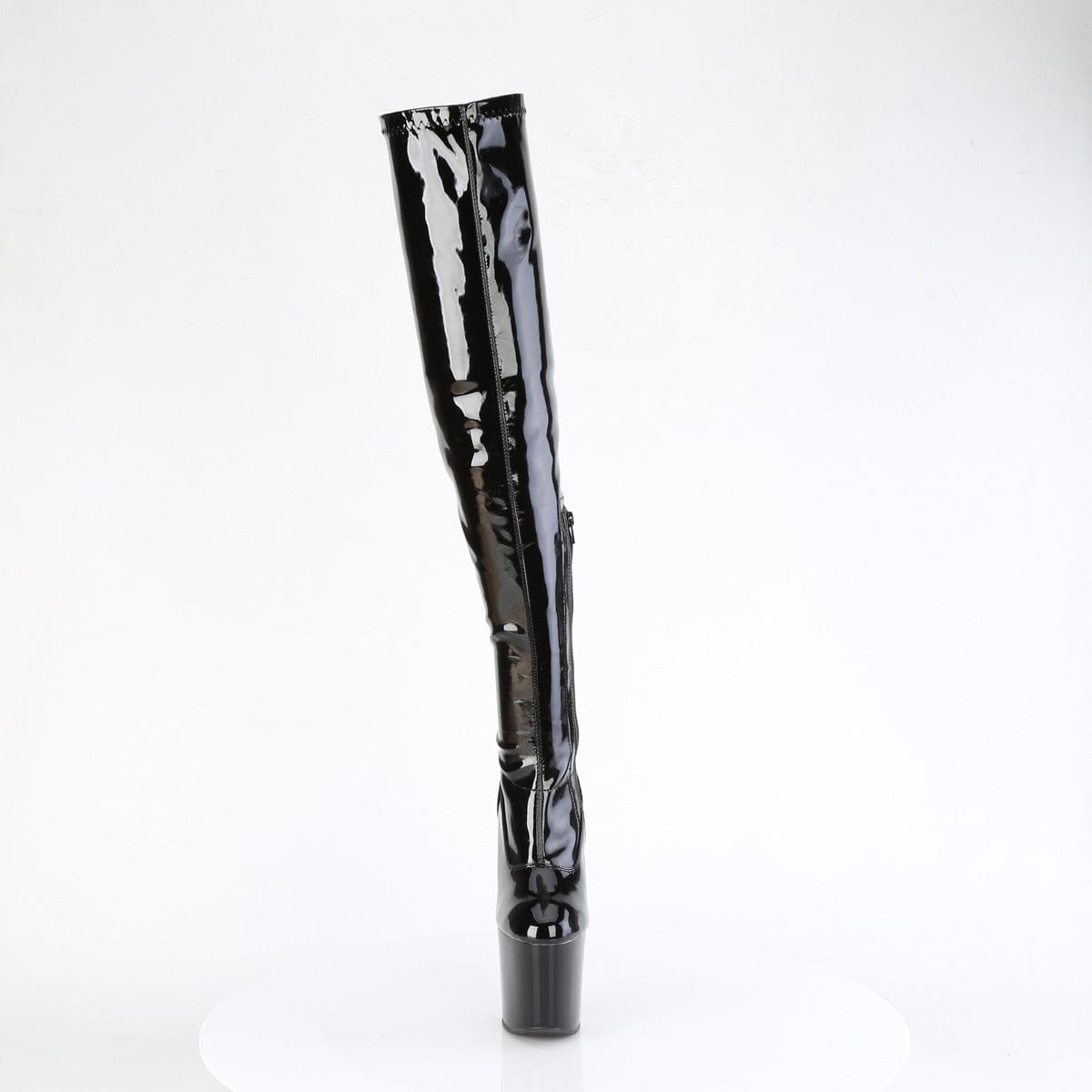 CRAZE-3000 Black Stretch Patent/Black Pleaser US Size (Women's): 6