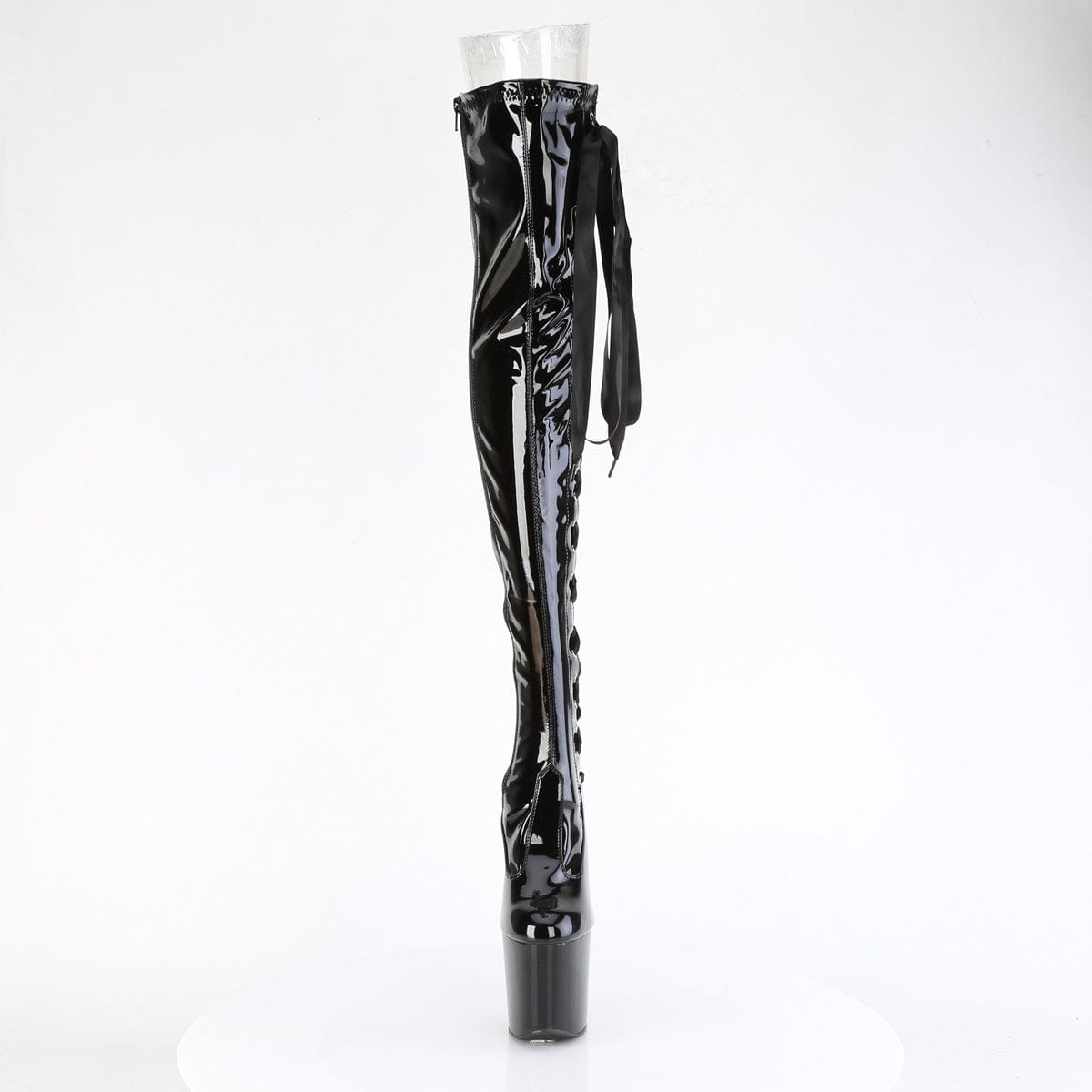 CRAZE-3050 Black Stretch Patent/Black Pleaser US Size (Women's): 6