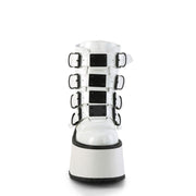 DAMNED-105 White Hologram Patent Demonia US Size (Women's): 6