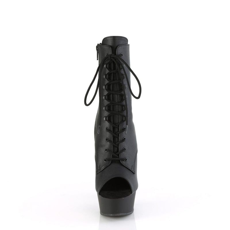 DELIGHT-1021 Black Faux Leather/Black Matte Pleaser US Size (Women's): 5
