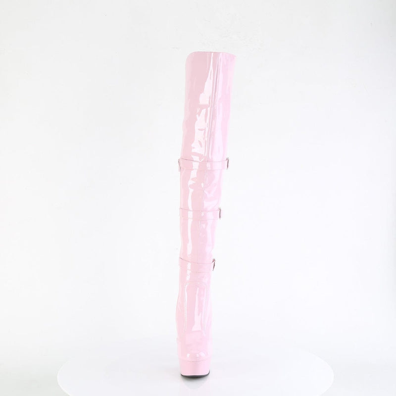 DELIGHT-3018 Baby Pink Stretch Patent/Baby Pink Pleaser US Size (Women's): 5