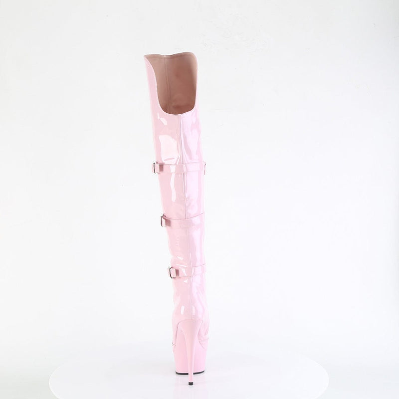 DELIGHT-3018 Baby Pink Stretch Patent/Baby Pink Pleaser US Size (Women's): 5