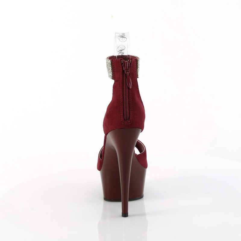 DELIGHT-625 Burgundy Faux Suede/Burgundy Matte Pleaser US Size (Women's): 5
