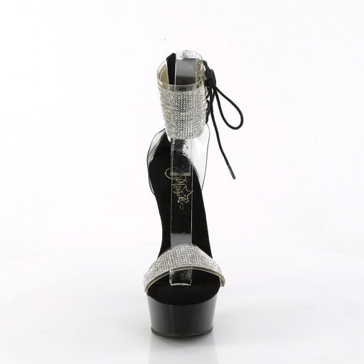 DELIGHT-627RS Clear-Black/Black Pleaser US Size (Women's): 5