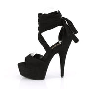 DELIGHT-679 Black Faux Suede/Black Faux Suede Platform Sandal Pleaser US Size (Women's): 5