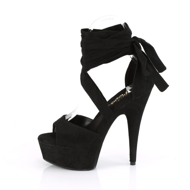 DELIGHT-679 Black Faux Suede/Black Faux Suede Platform Sandal Pleaser US Size (Women's): 5