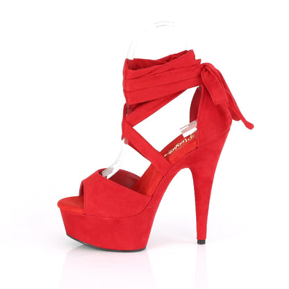 DELIGHT-679 Red Faux Suede/Red Faux Suede