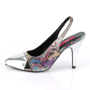 DREAM-405 Multi-Color Snake Print-Silver Metallic Pu CURRENT Pleaser Pink Label US Size (Women's): 9
