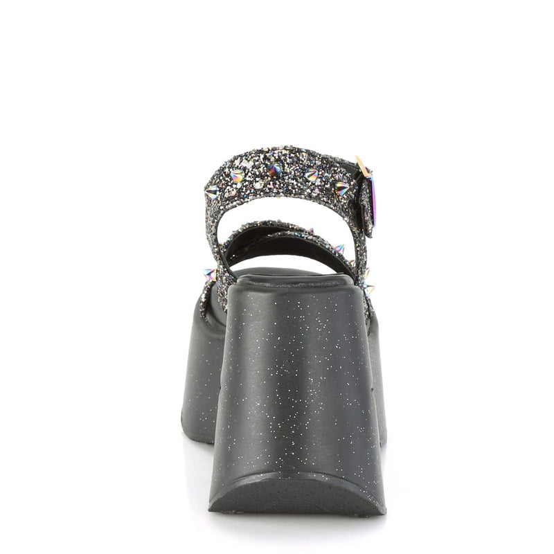 DYNAMITE-02 Black Multi Glitter Shoes Demonia US Size (Women's): 6