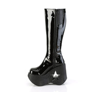 DYNAMITE-218 Black Patent -Black Multi Glitter Demonia US Size (Women's): 6