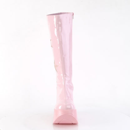 DYNAMITE-218 Baby Pink Patent -Baby Pink Multi Gliter