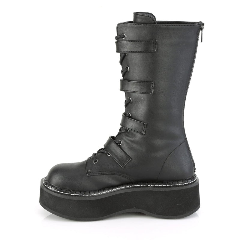 EMILY-322 Black Vegan Leather Mid-Calf Boot Demonia US Size (Women's): 6