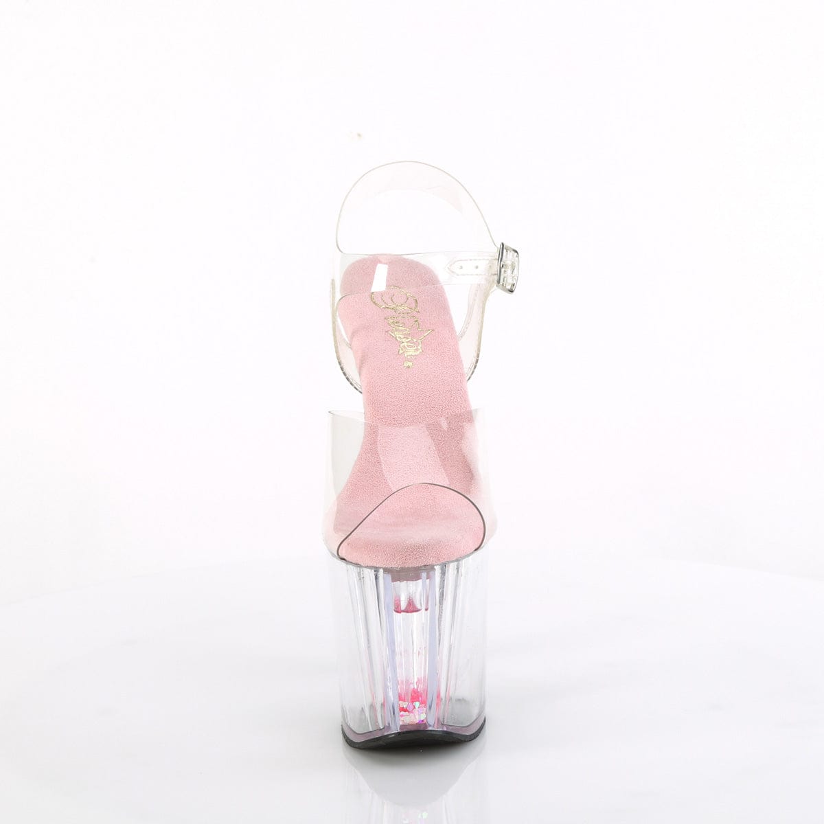 ENCHANT-708AQUA-03 Clear/Clear-Baby Pink Pleaser US Size (Women's): 5