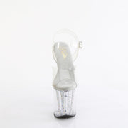 ENCHANT-708AQUA-04 Clear/Clear-Silver Multi Glitter Pleaser US Size (Women's): 5