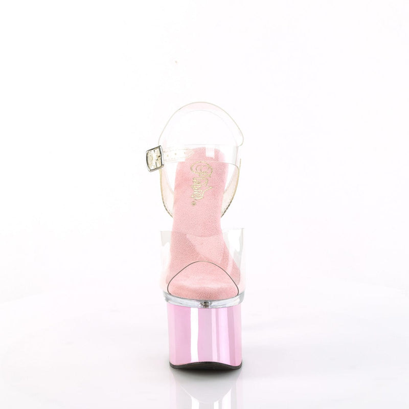 ESTEEM-708 Clear/Clear-Baby Pink Chrome Pleaser US Size (Women's): 5