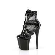 FLAMINGO-1013RM Black Patent-Rhinestones Mesh/Black Pleaser US Size (Women's): 5
