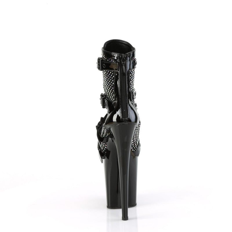 FLAMINGO-1013RM Black Patent-Rhinestones Mesh/Black Pleaser US Size (Women's): 5