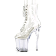 FLAMINGO-1020C Clear/Clear Ankle Boot Pleaser US Size (Women's): 5