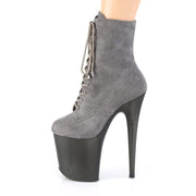 FLAMINGO-1020FST Grey Faux Suede/Frosted Grey Ankle Boot Pleaser US Size (Women's): 5
