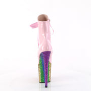 FLAMINGO-1020HG Baby Pink Hologram Patent/Rainbow Glitter Pleaser US Size (Women's): 5