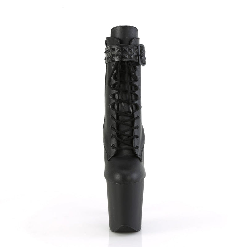 FLAMINGO-1020STR Black Faux Leather/Black Matte Pleaser US Size (Women's): 5