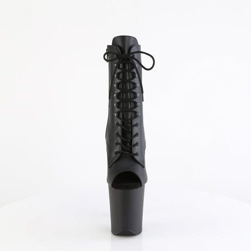 FLAMINGO-1021 Black Faux Leather/Black Matte Platform Shoes Pleaser US Size (Women's): 5