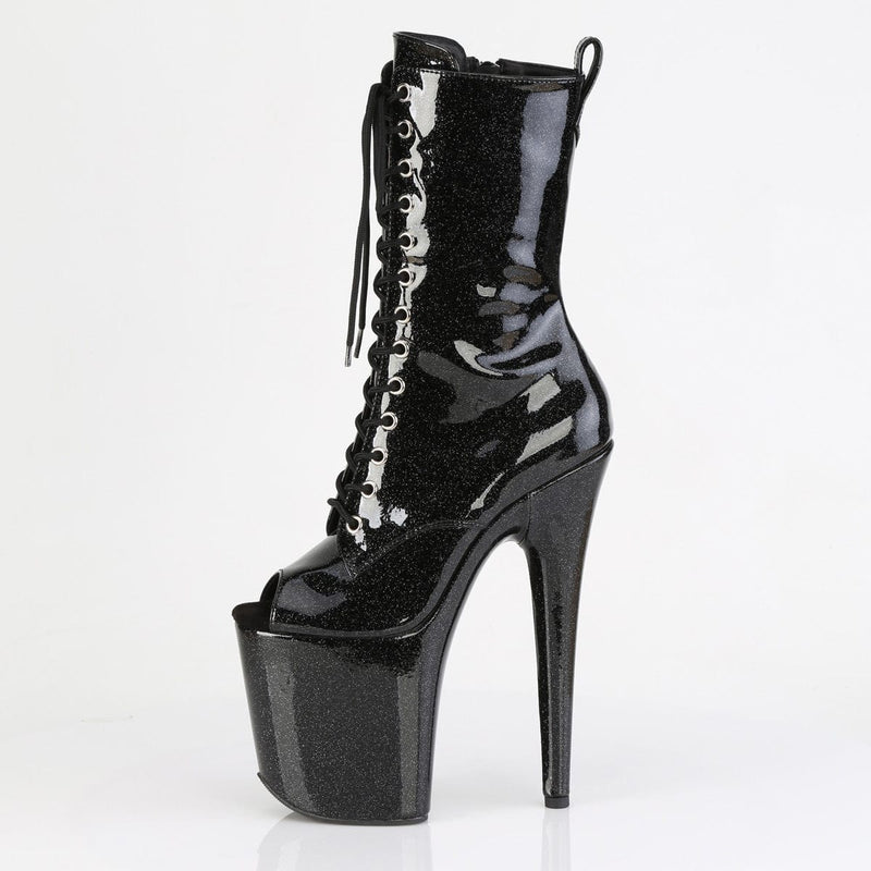 FLAMINGO-1041GP Black Glitter Patent/M Pleaser US Size (Women's): 5