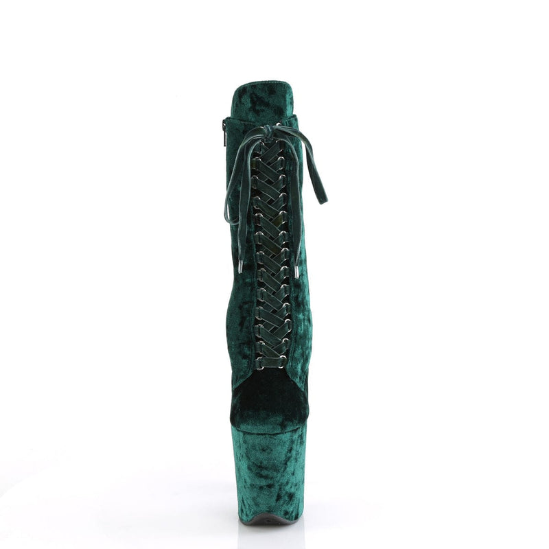 FLAMINGO-1045VEL Emerald Green Velvet/Emerald Green Velvet Pleaser US Size (Women's): 5