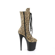 FLAMINGO-1050LP Leopard Print Pony Hair/Black Matte Pleaser US Size (Women's): 5