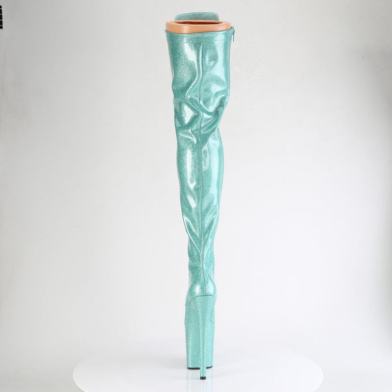 FLAMINGO-3020GP Aqua Glitter Patent/M Pleaser US Size (Women's): 5