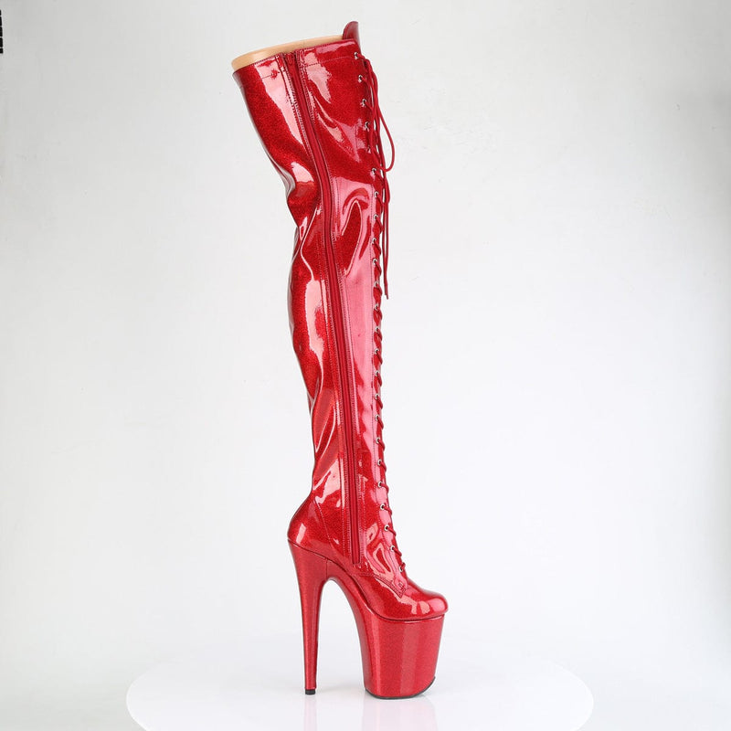 FLAMINGO-3020GP Red Glitter Patent/M Pleaser US Size (Women's): 5