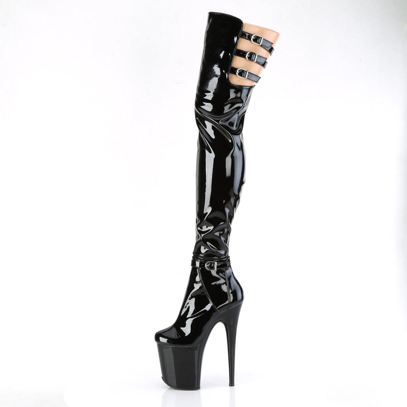 FLAMINGO-3055 Black Stretch Patent/Black Pleaser US Size (Women's): 5