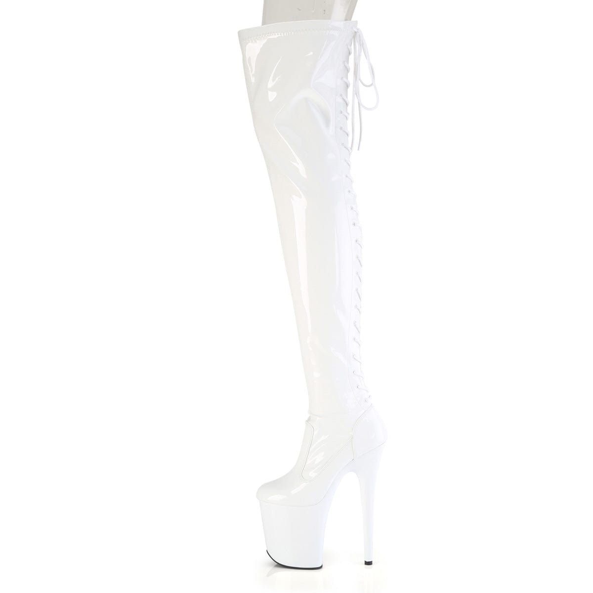 FLAMINGO-3850 White Stretch Patent/White