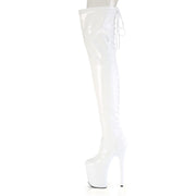 FLAMINGO-3850 White Stretch Patent/White Pleaser US Size (Women's): 5