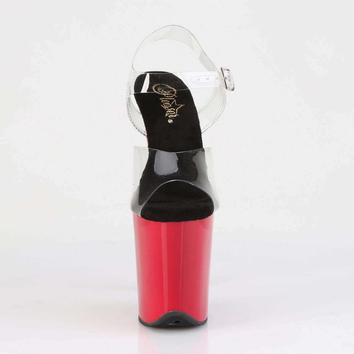 FLAMINGO-808 Clear-Black/Red Pleaser US Size (Women's): 5