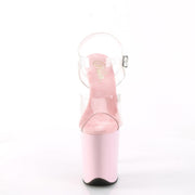 FLAMINGO-808 Clear/Baby Pink Pleaser US Size (Women's): 5