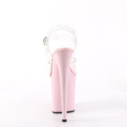 FLAMINGO-808 Clear/Baby Pink Pleaser US Size (Women's): 5