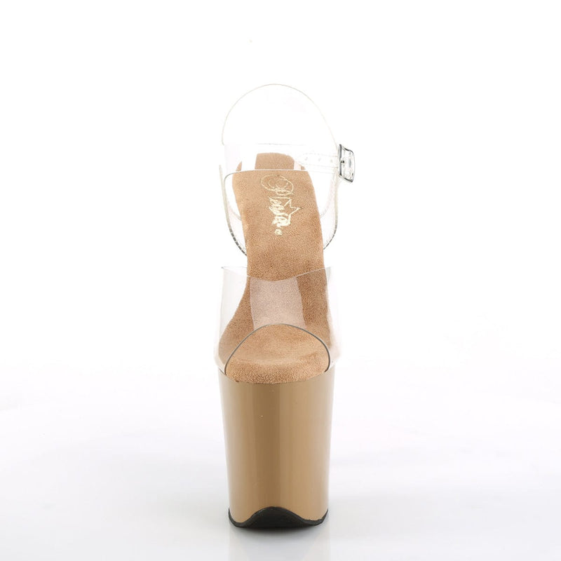 FLAMINGO-808 Clear/Toffee Pleaser US Size (Women's): 5