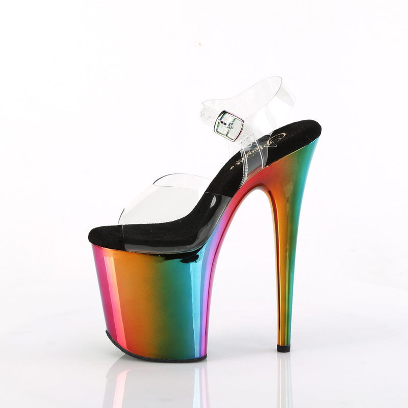 FLAMINGO-808RC Clear/Rainbow Chrome Pleaser US Size (Women's): 5