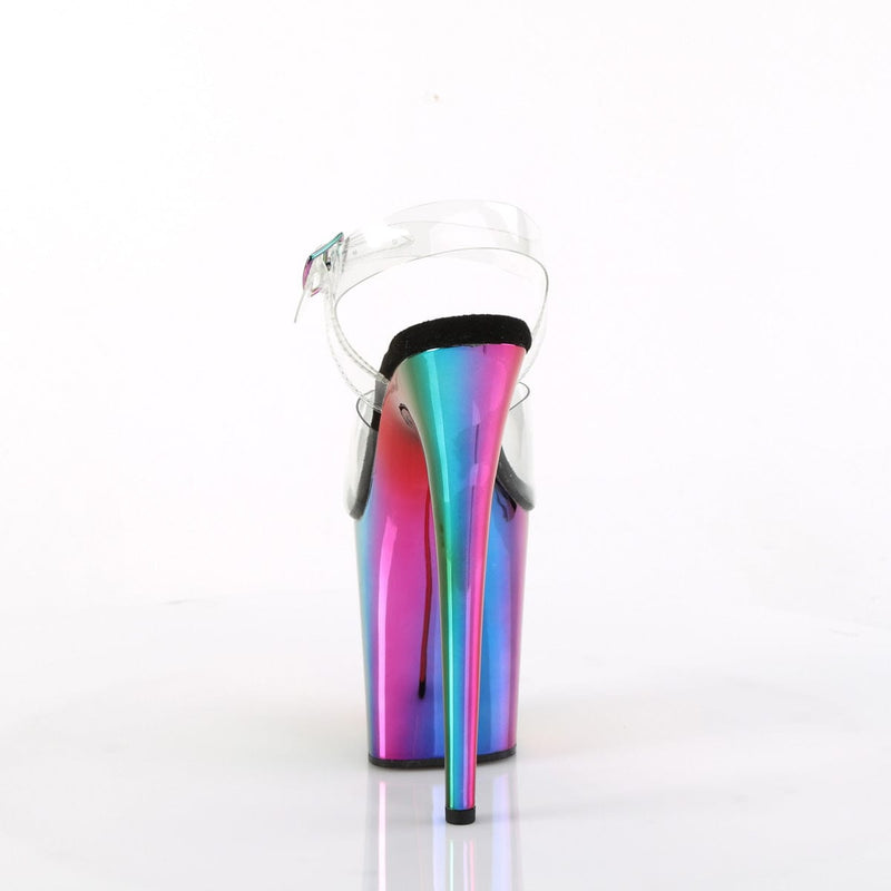 FLAMINGO-808RC Clear/Rainbow Chrome Pleaser US Size (Women's): 5
