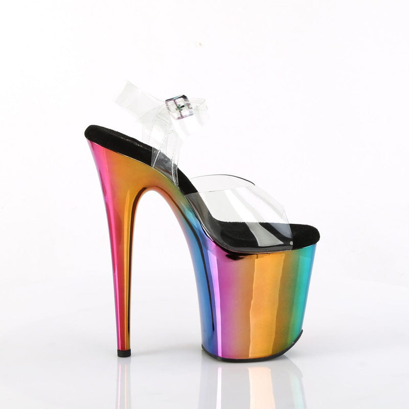 FLAMINGO-808RC Clear/Rainbow Chrome Pleaser US Size (Women's): 5