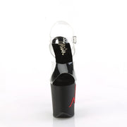 FLAMINGO-808TGRS Clear/Black-Red Pleaser US Size (Women's): 5