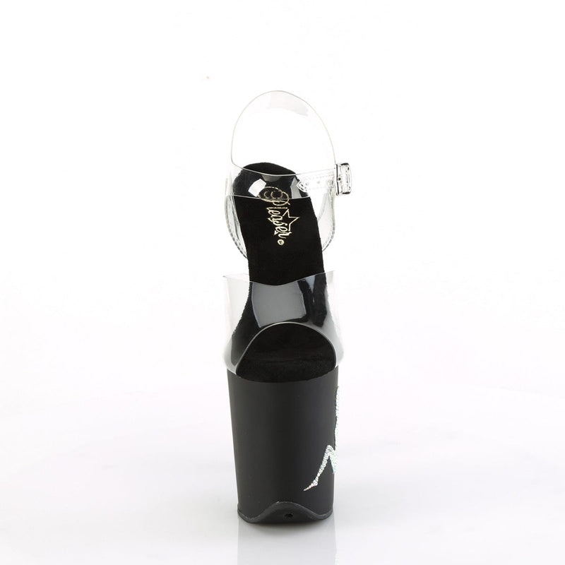 FLAMINGO-808TGRS Clear/Black-AB Silver Pleaser US Size (Women's): 5