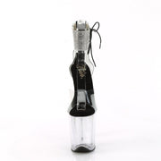 FLAMINGO-824RS Clear-Black/Clear Pleaser US Size (Women's): 5